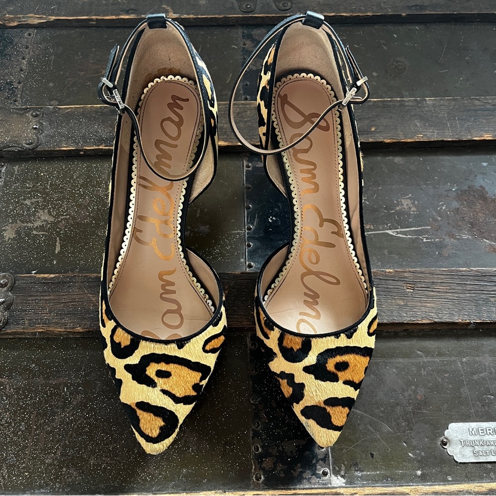 Sam Edelman Tia Leopard Heel - Size 7